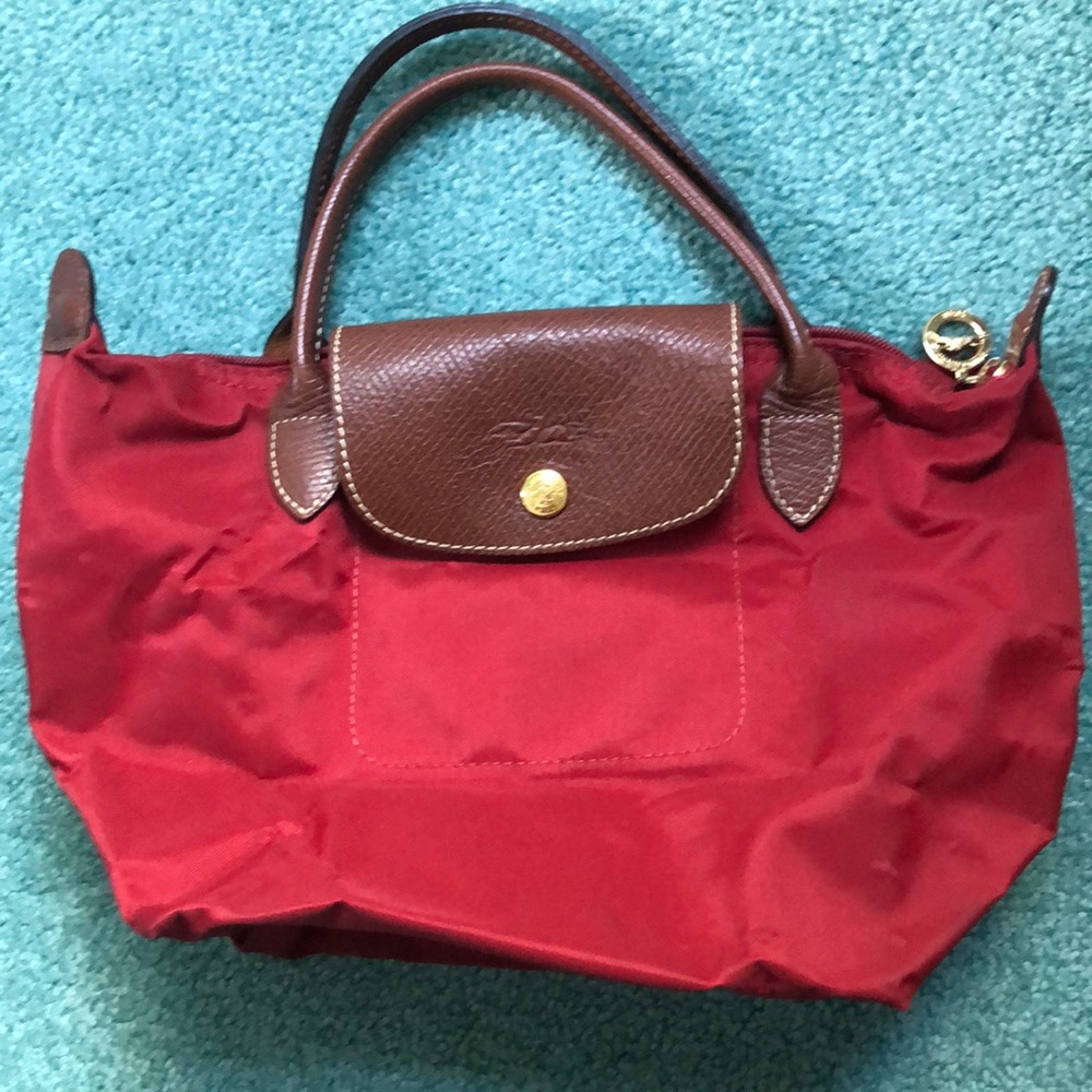Long Champ Red and Brown Women's Bag